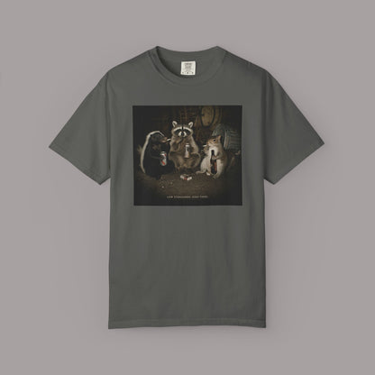 Low Standards Funny Raccoon, Skunk, Squirrel 90's Retro T-Shirt