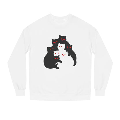 Cute Cat Family Crew Neck Sweatshirt for Cat Lovers