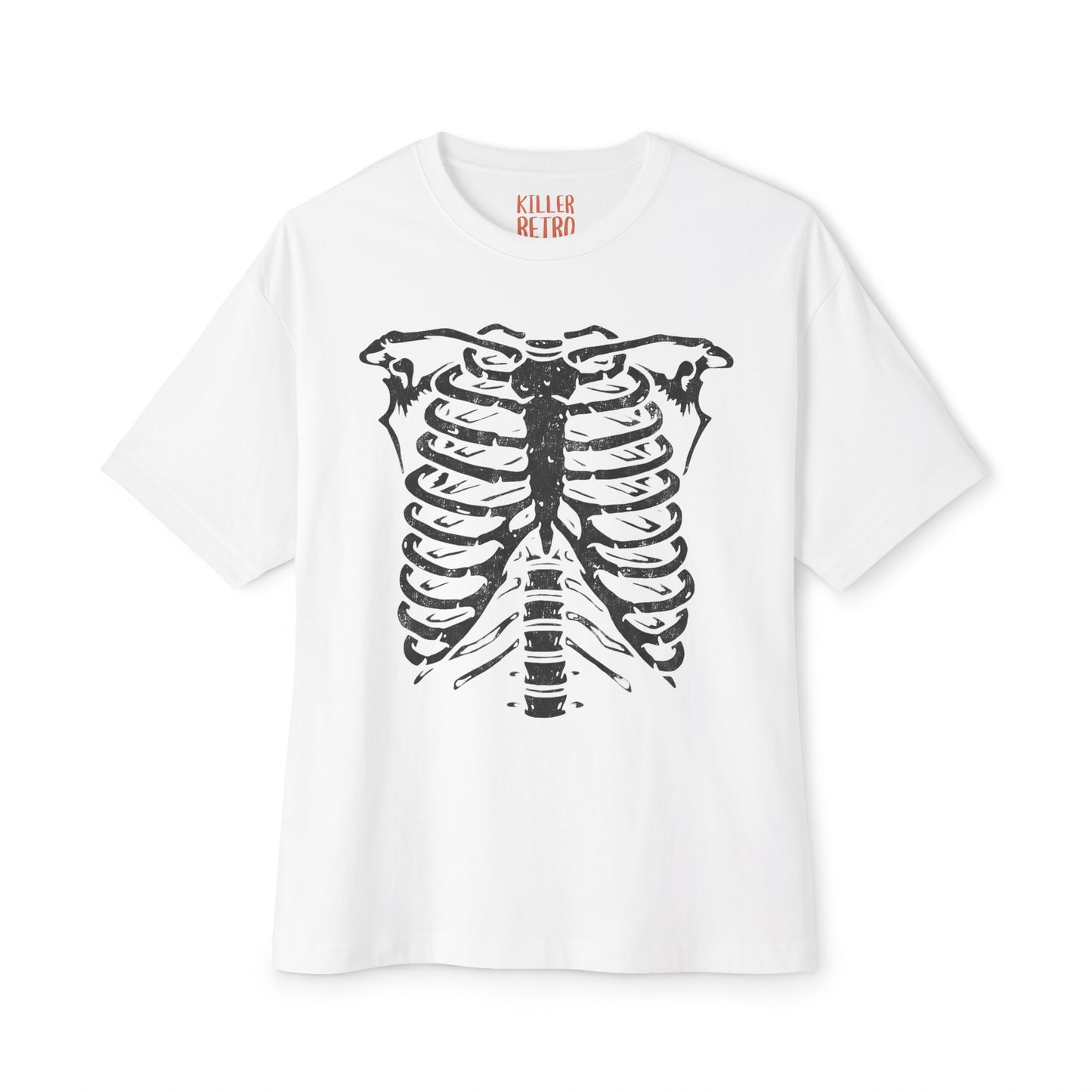 Skeleton Ribcage Oversized Graphic T-Shirt
