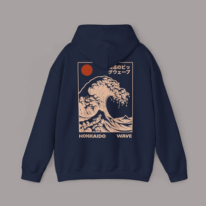 Hokkaido Wave Retro Japanese Hoodie