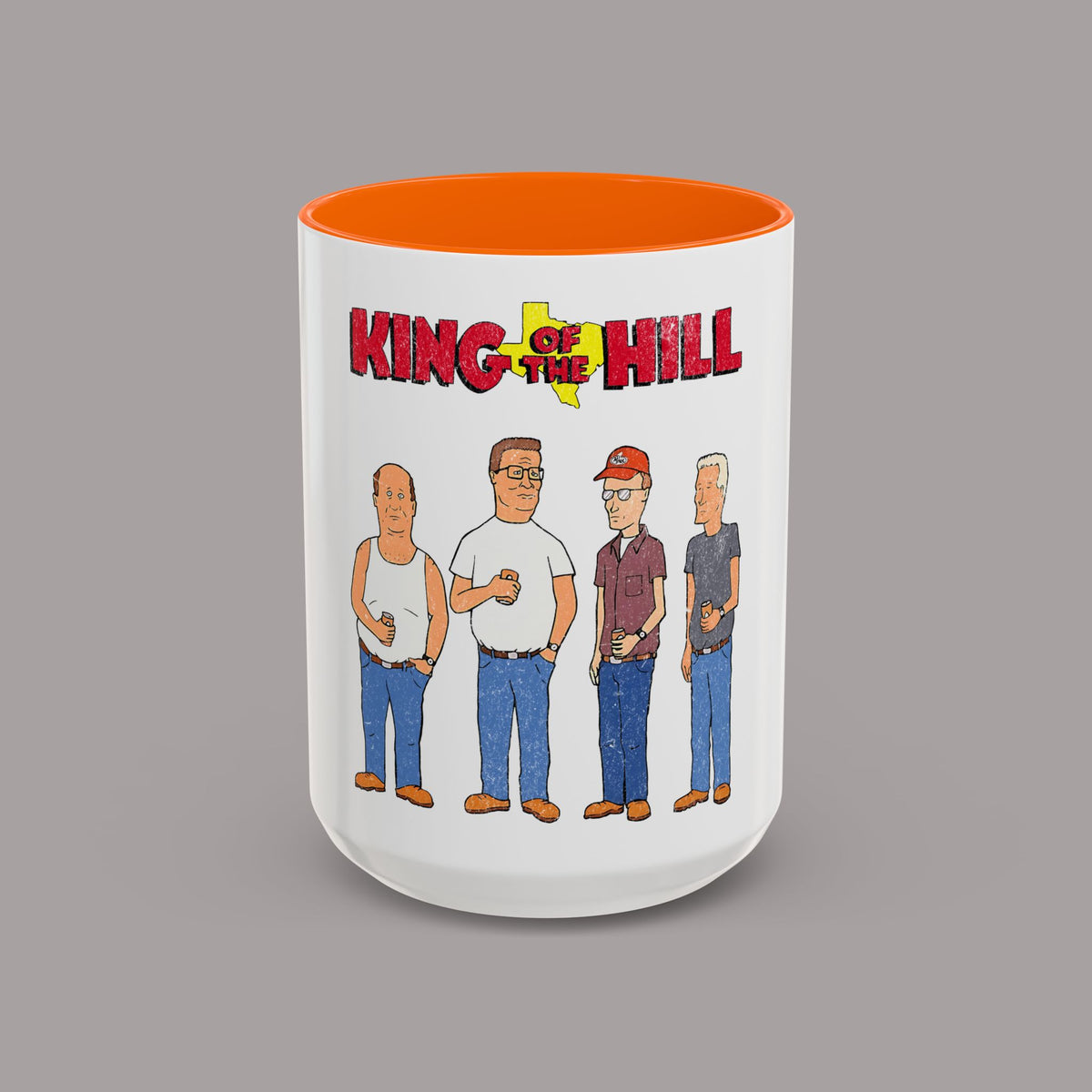 King of the Hill Characters Accent Coffee Mug – 15oz Cartoon TV Show Gift
