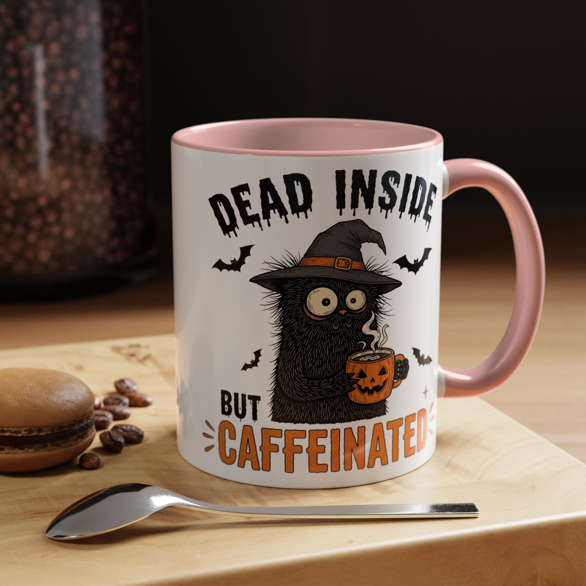 Dead Inside But Caffeinated Halloween Coffee Mug