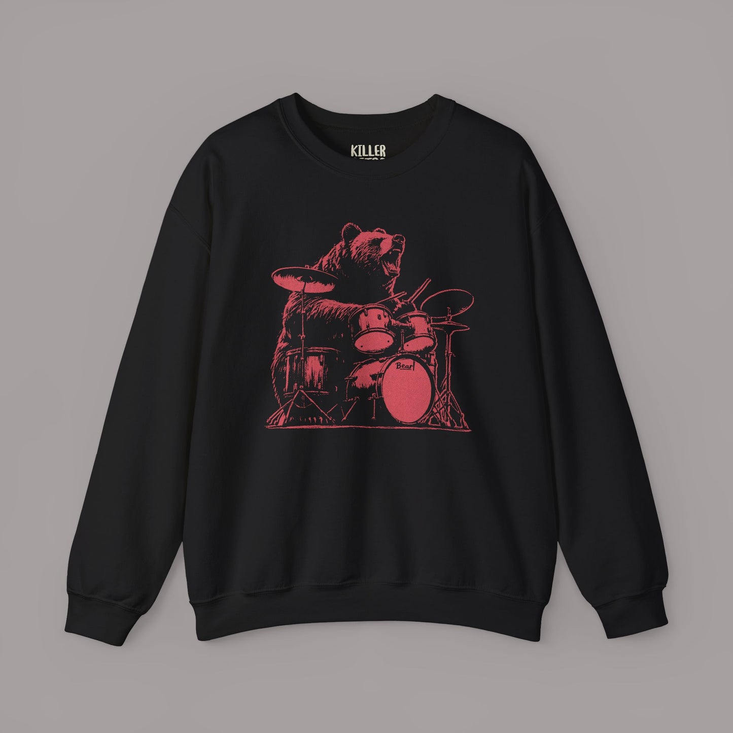 Drumming Bear Vintage Graphic Sweatshirt