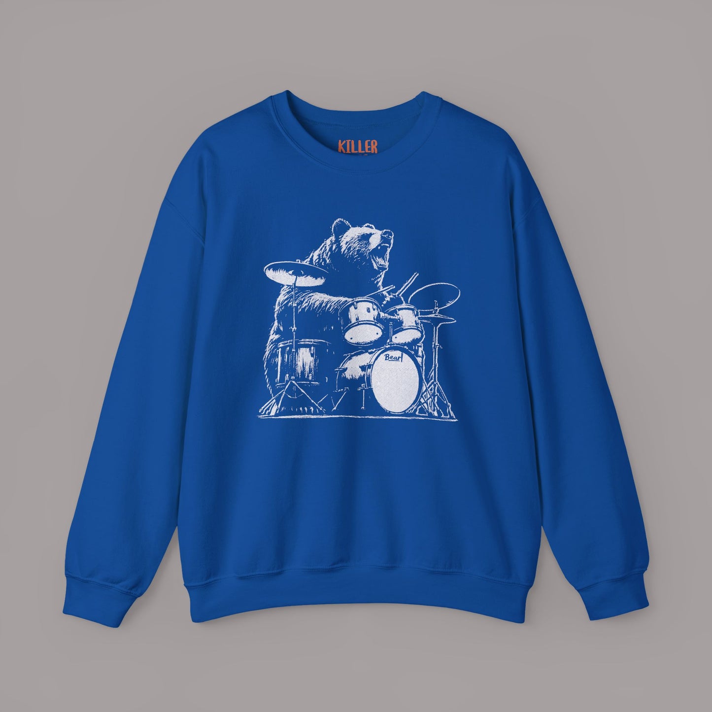 Drumming Bear Vintage Graphic Sweatshirt