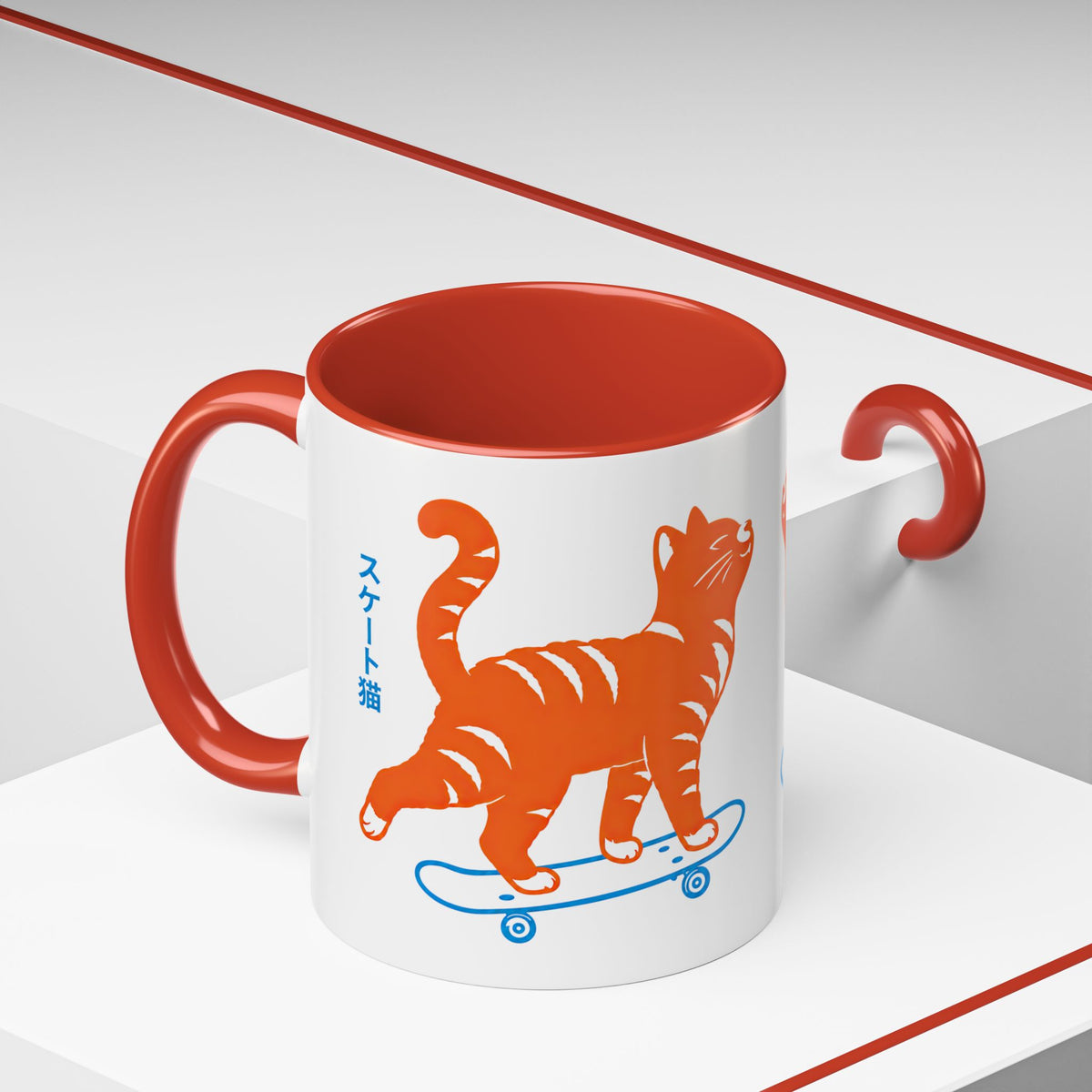 Skateboarding Cat Coffee Mug