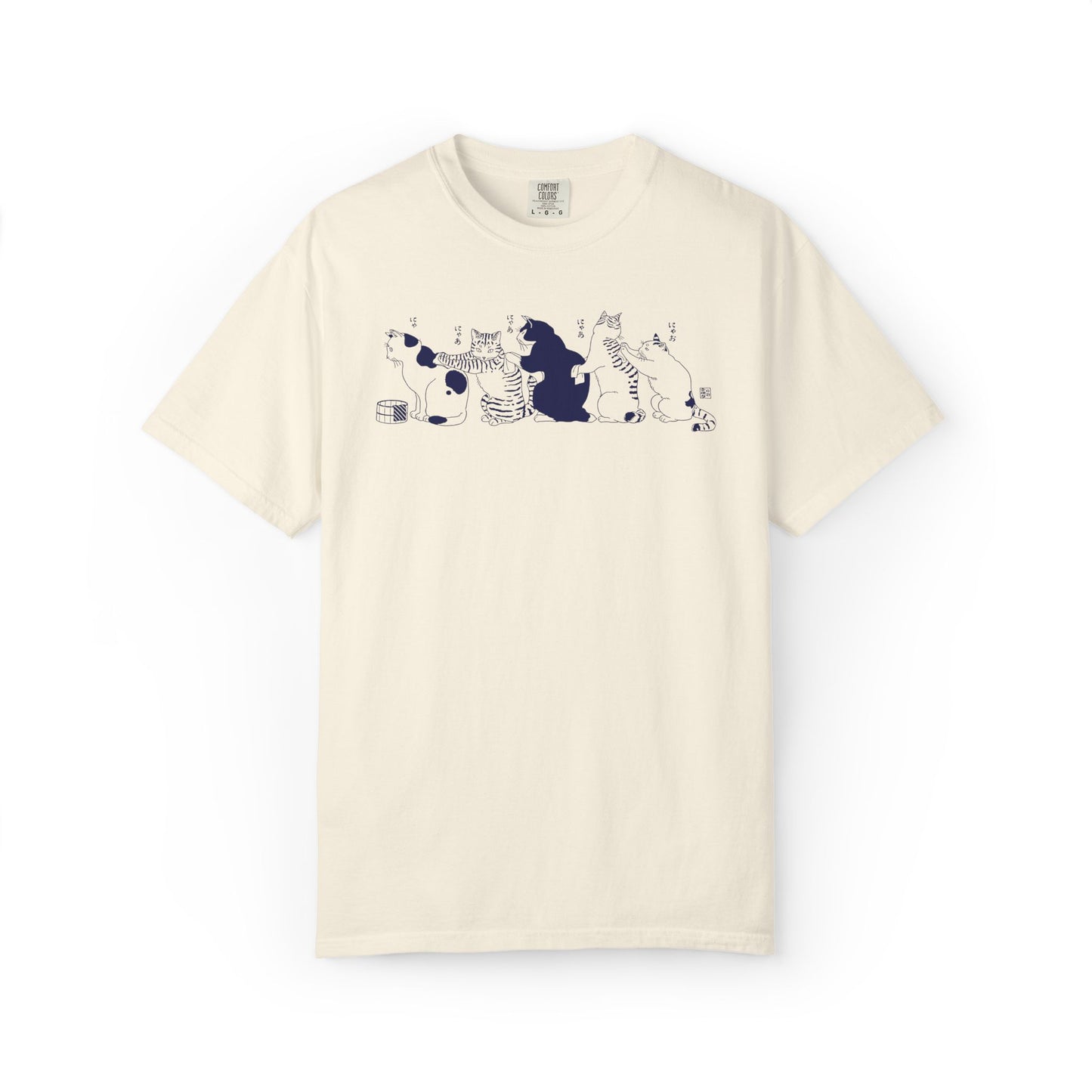 Japanese Vintage Bathing Cats Graphic Tee