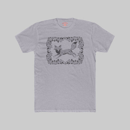 Vintage Floral Frame Fox Illustration Tee - Only on Faire!