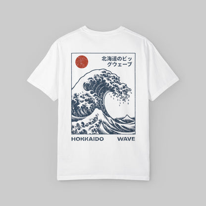 Hokkaido Wave T-Shirt — Japanese Kanji Great Wave Graphic