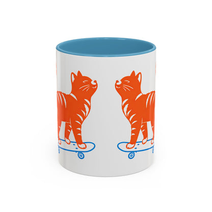 Skateboarding Cat Coffee Mug