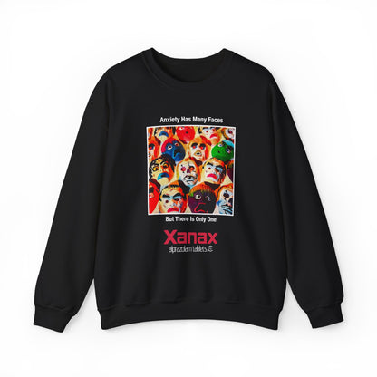 Anxiety Has Many Faces Retro Xanax Sweatshirt