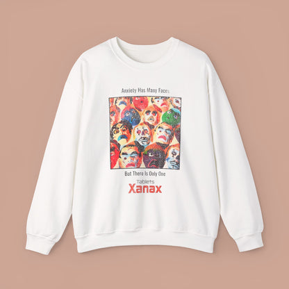 Anxiety Has Many Faces Retro Xanax Sweatshirt