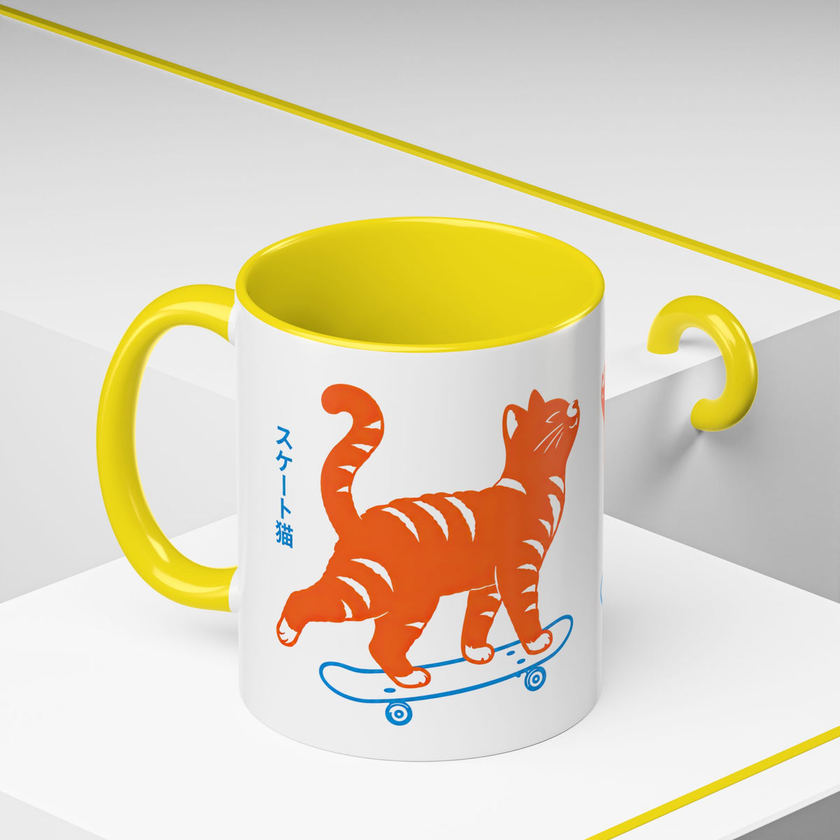 Skateboarding Cat Coffee Mug