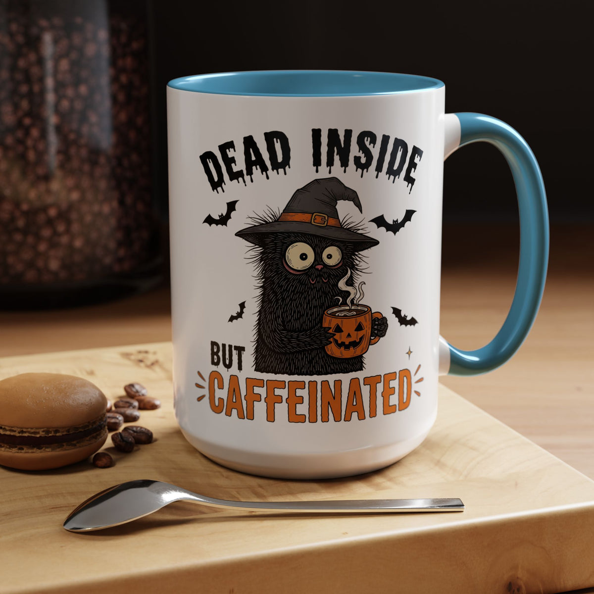 Dead Inside But Caffeinated Halloween Coffee Mug
