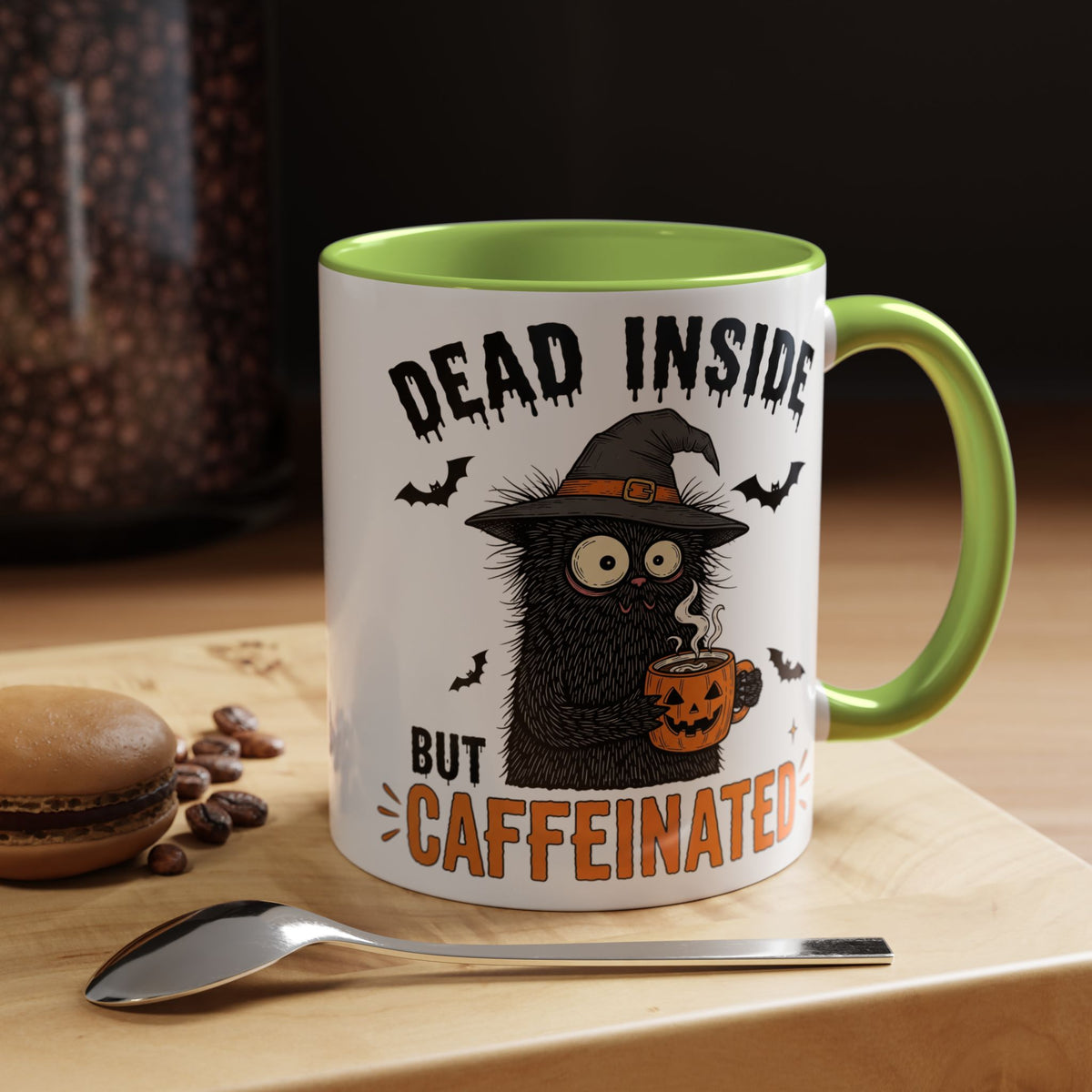 Dead Inside But Caffeinated Halloween Coffee Mug