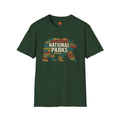 Retro National Parks Bear Graphic T-Shirt - Nature Lover Apparel