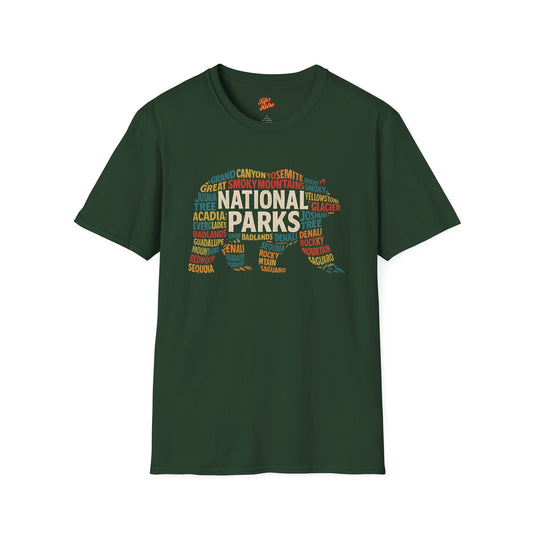 Retro National Parks Bear Graphic T-Shirt - Nature Lover Apparel