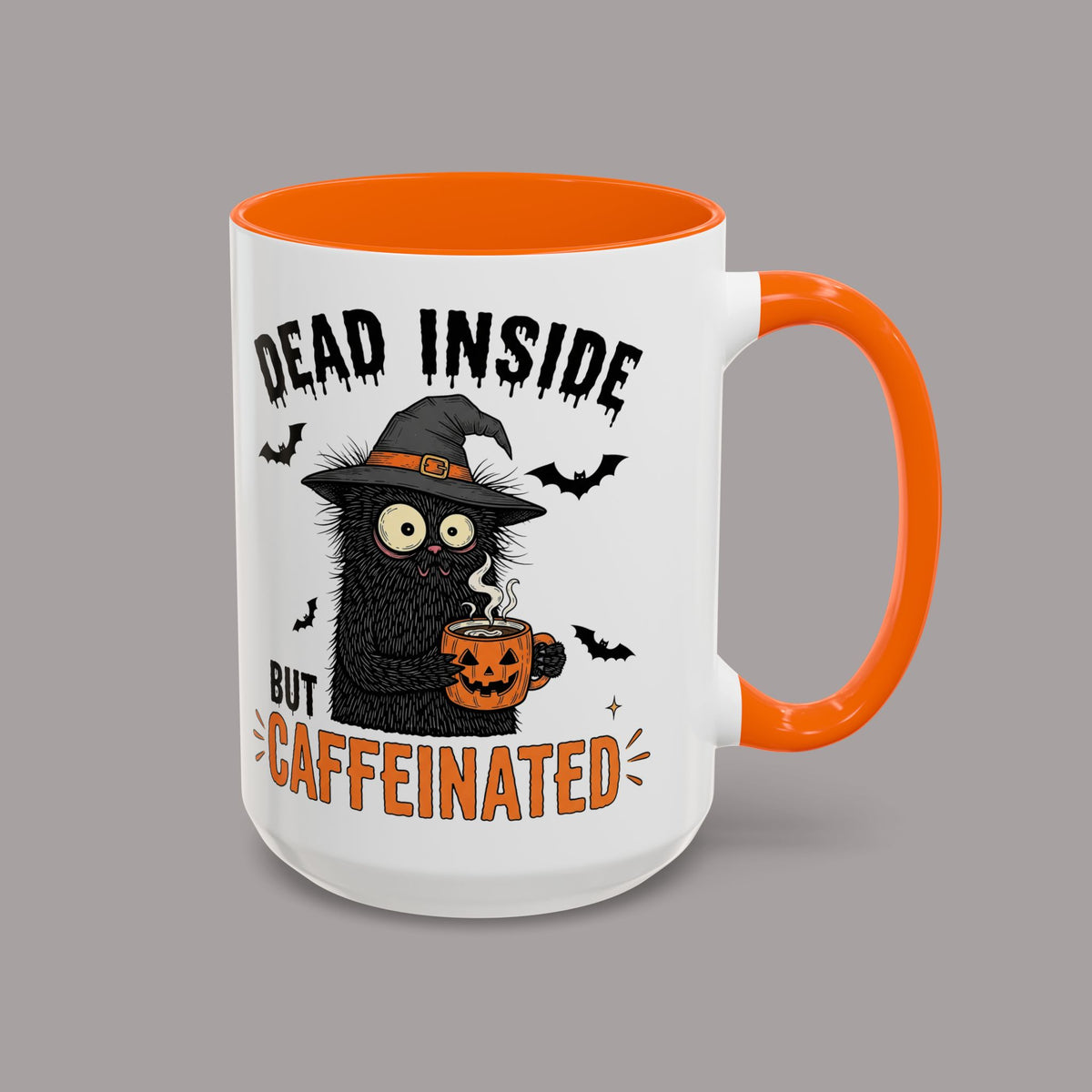 Dead Inside But Caffeinated Halloween Coffee Mug