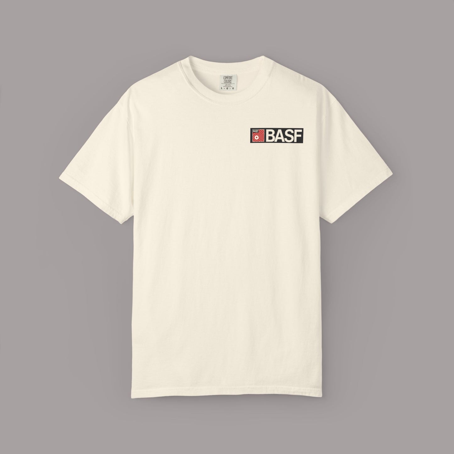 Vintage BASF 90 Retro Cassette Label Graphic Tee