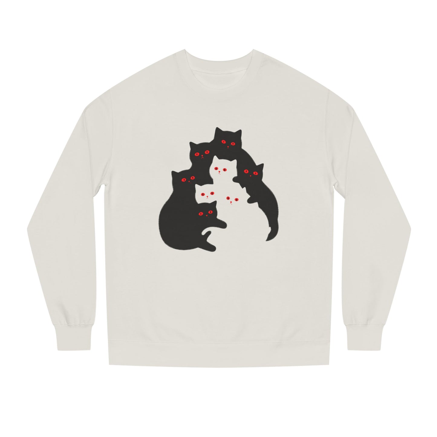 Cute Cat Family Crew Neck Sweatshirt for Cat Lovers