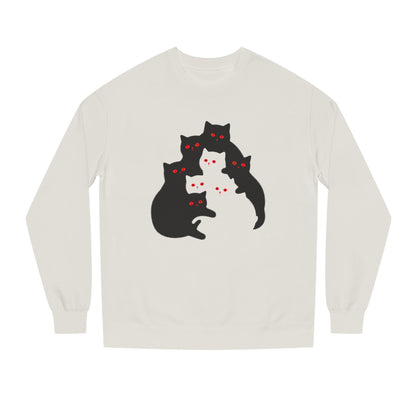 Cute Cat Family Crew Neck Sweatshirt for Cat Lovers