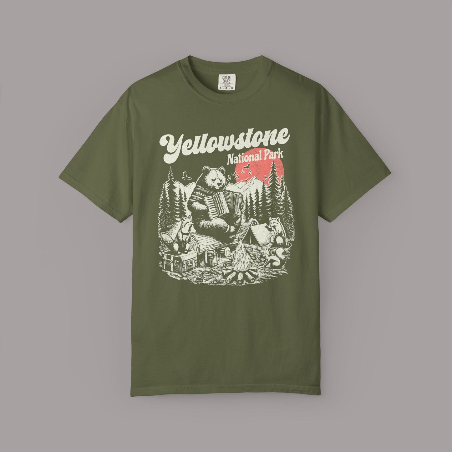 Yellowstone National Park Bear Camping T-Shirt