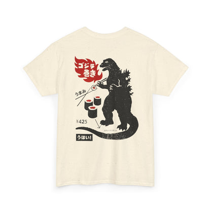 Vintage Sushi Ad T‑Shirt — Retro Japanese Monster Sushi Graphic Tee