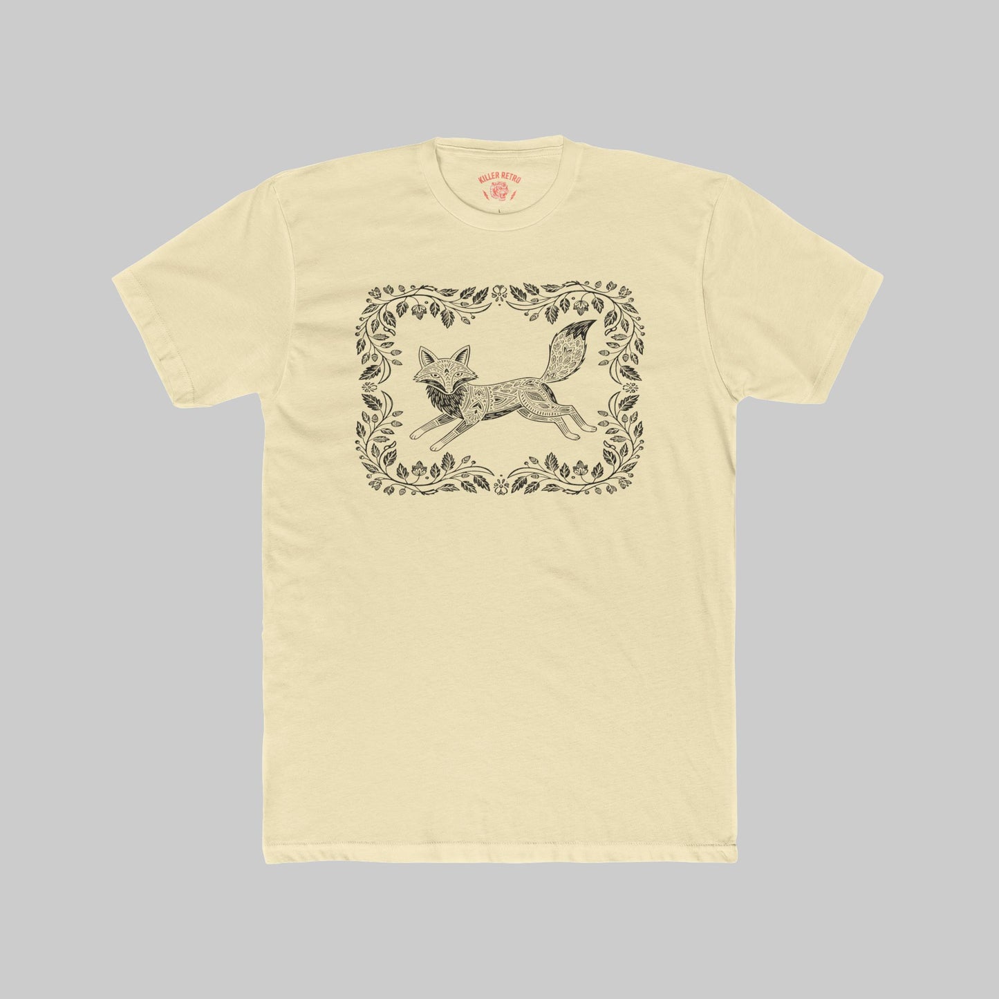 Vintage Floral Frame Fox Illustration Tee - Only on Faire!