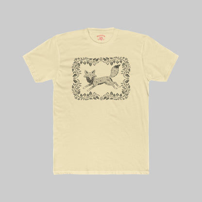 Vintage Floral Frame Fox Illustration Tee - Only on Faire!