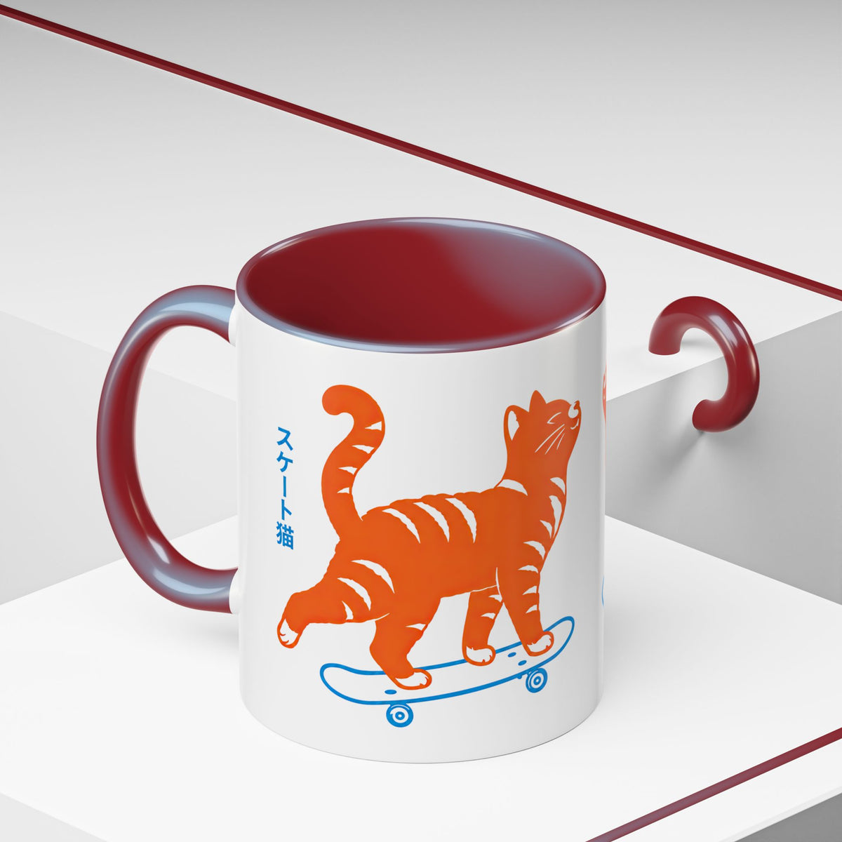 Skateboarding Cat Coffee Mug