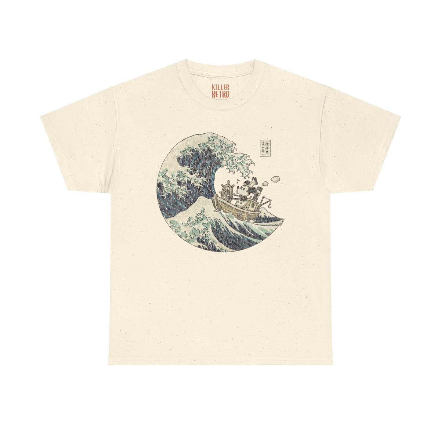 Mickey Mouse in Japan Great Wave of Kanagawa Ukiyo-e Style Tee