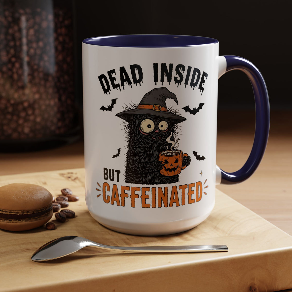 Dead Inside But Caffeinated Halloween Coffee Mug