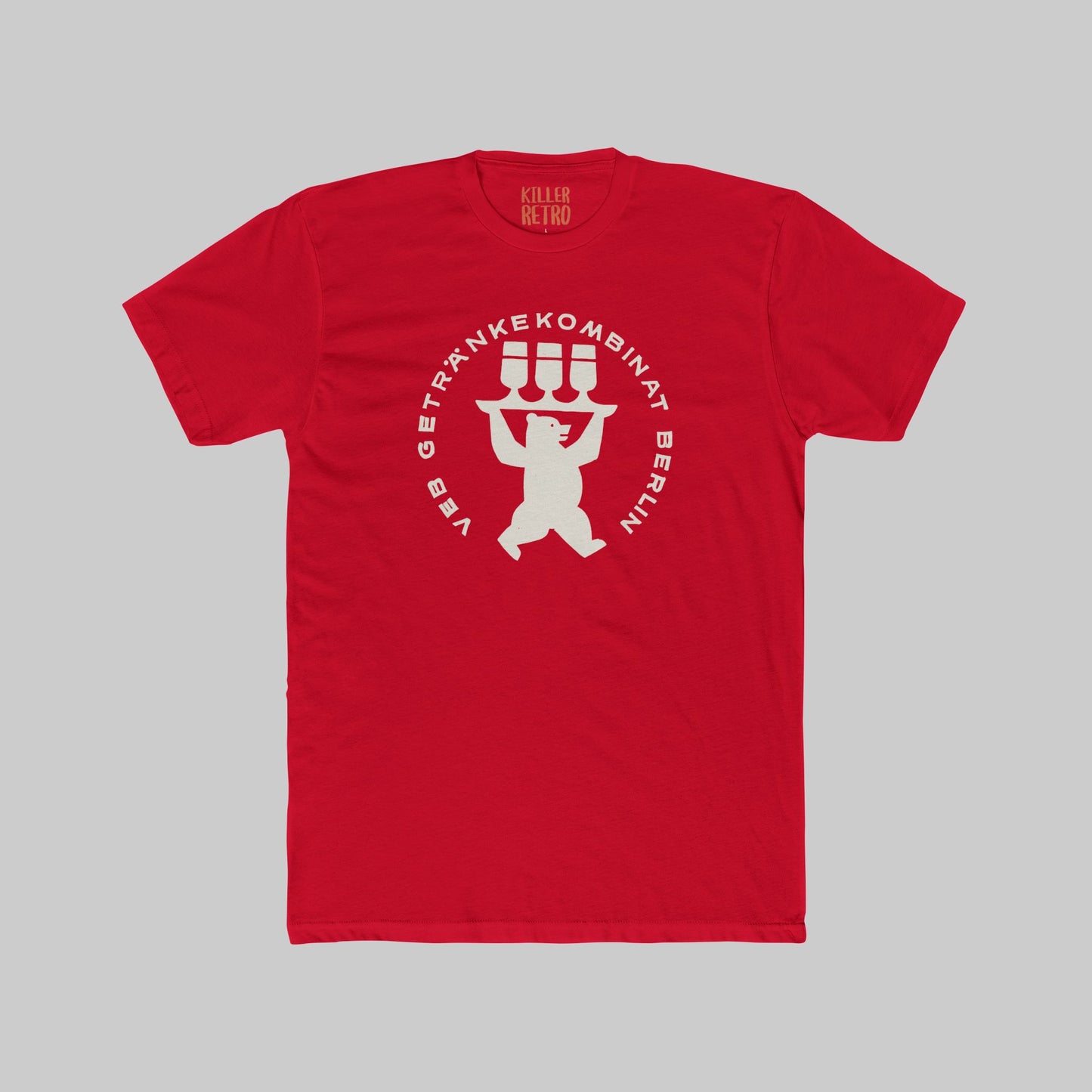 Retro Beer Bear Bierträger Berlin T‑Shirt — Getränkekombinat Logo Tee