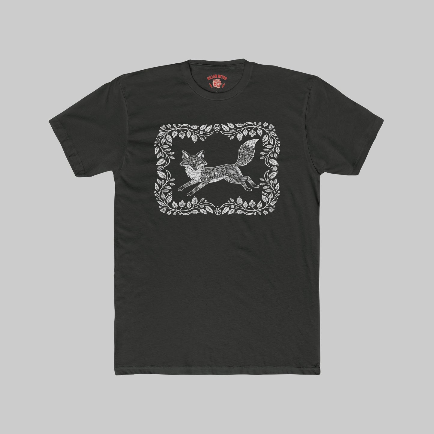 Vintage Floral Frame Fox Illustration Tee - Only on Faire!