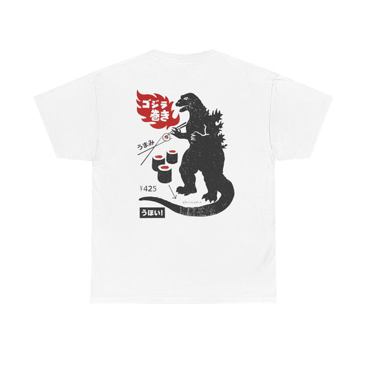 Vintage Sushi Ad T‑Shirt — Retro Japanese Monster Sushi Graphic Tee