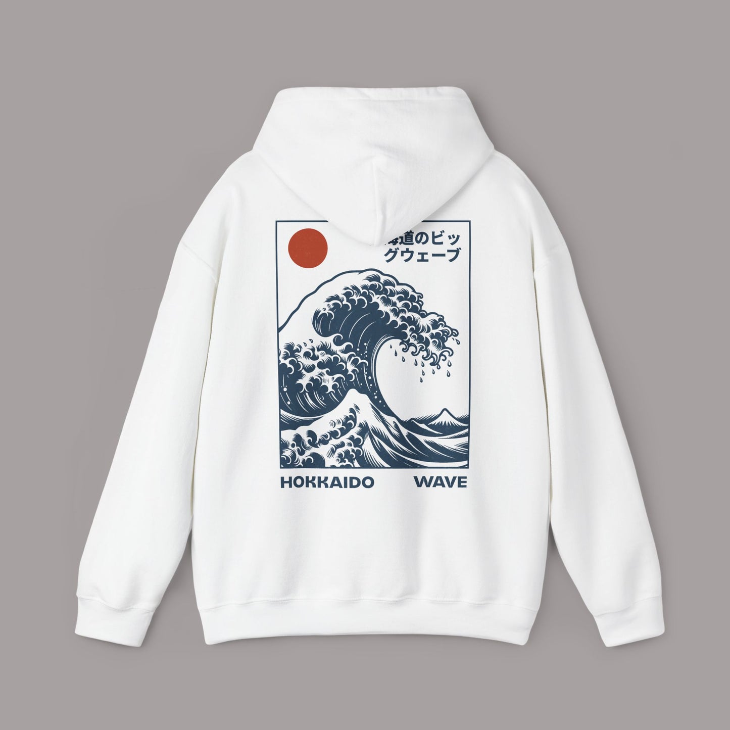 Hokkaido Wave Retro Japanese Hoodie