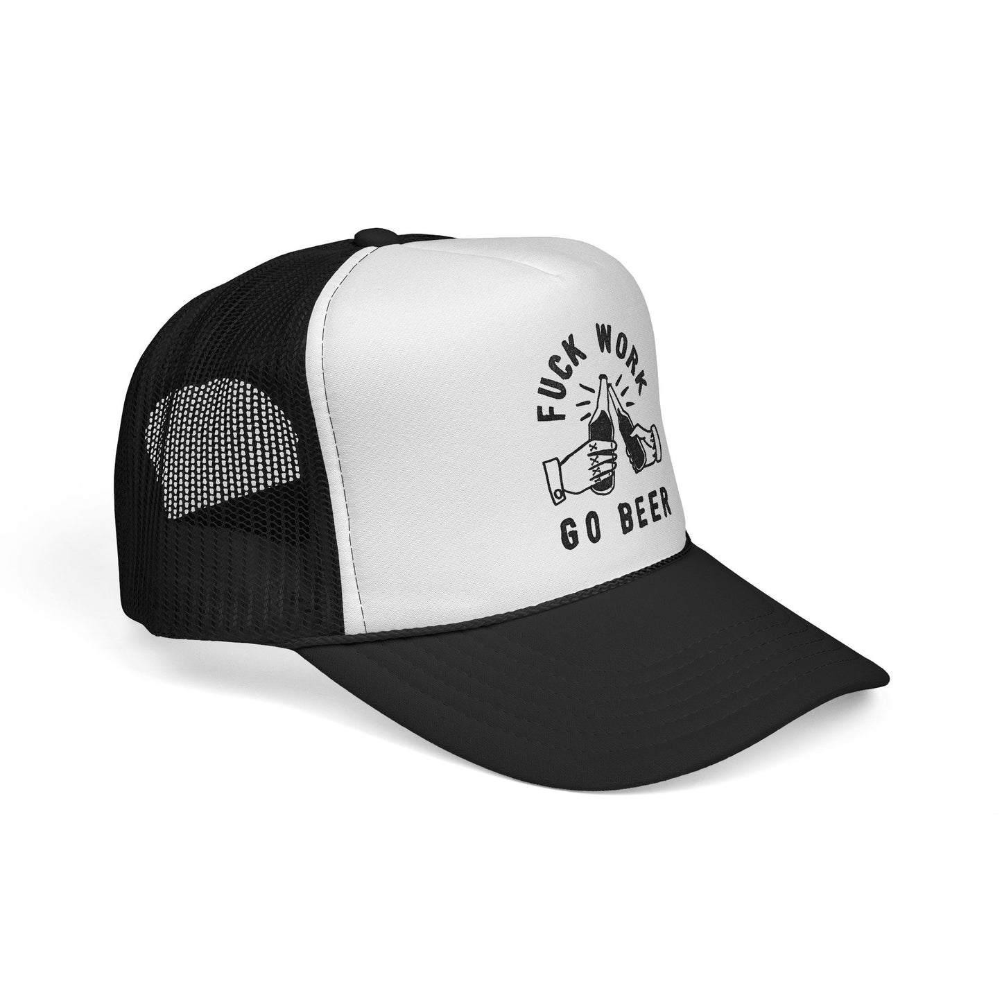 Fuck Work Go Beer Trucker Cap
