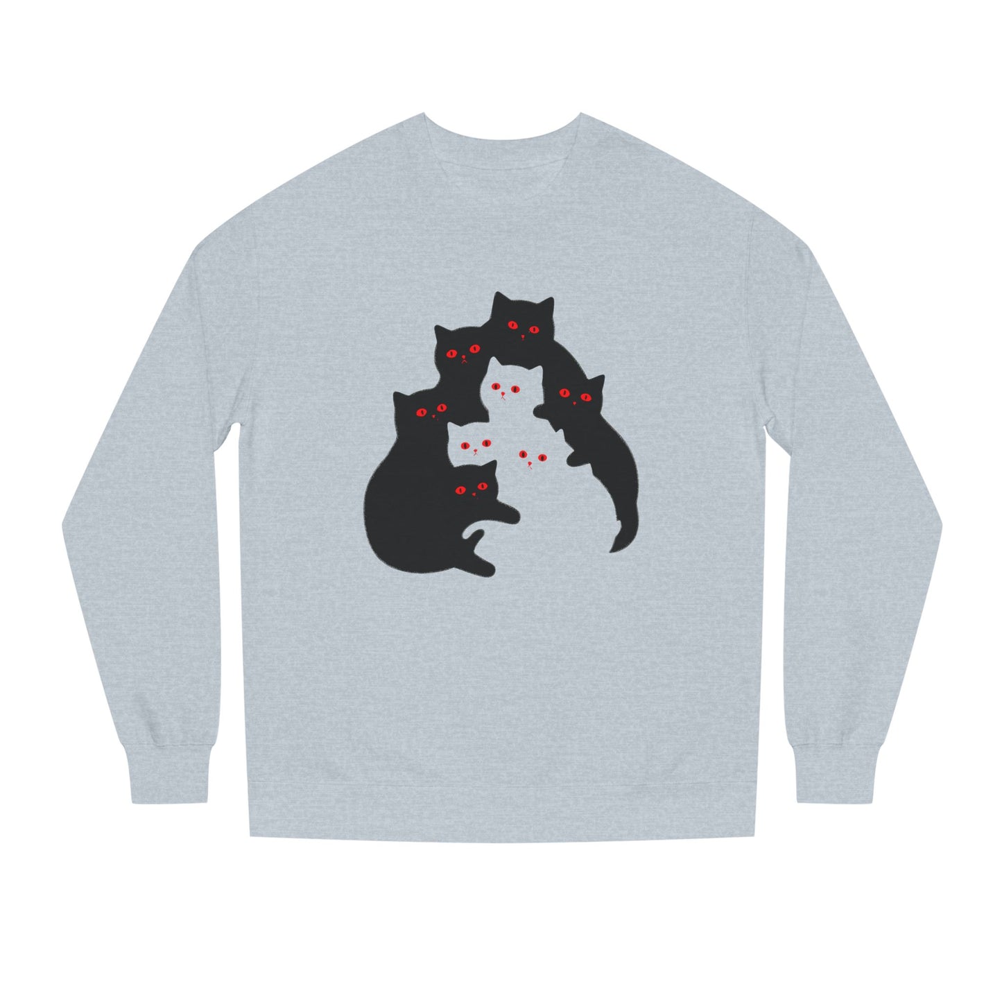 Cute Cat Family Crew Neck Sweatshirt for Cat Lovers