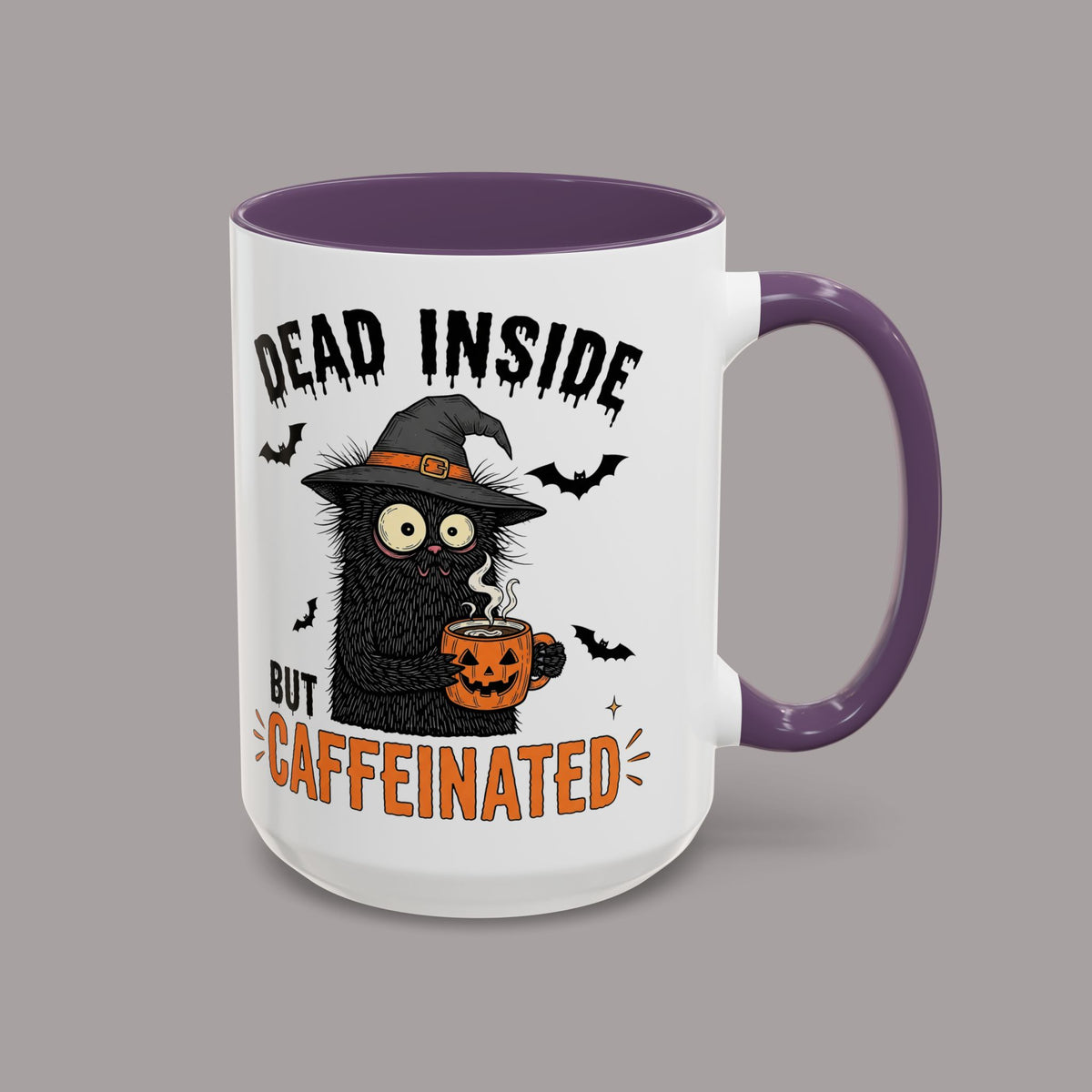Dead Inside But Caffeinated Halloween Coffee Mug
