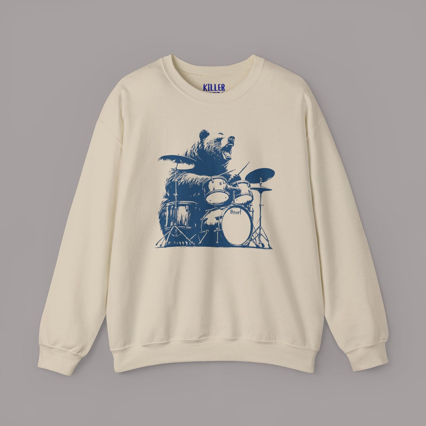 Drumming Bear Vintage Graphic Sweatshirt