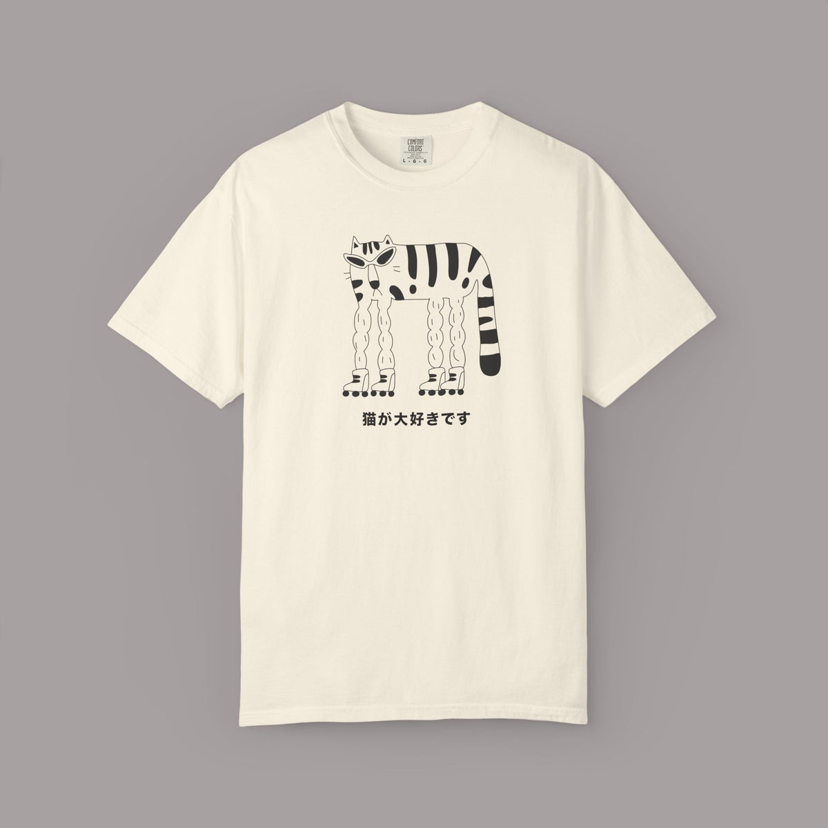 Japanese 'I Love Cats' Graphic Tee