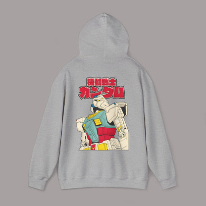 Gundam Vintage Mecha Hoodie — Retro Japanese Robot Graphic Sweatshirt