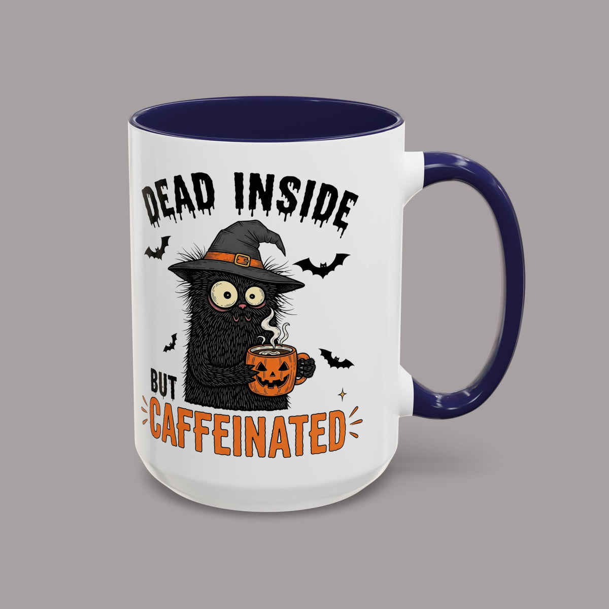 Dead Inside But Caffeinated Halloween Coffee Mug