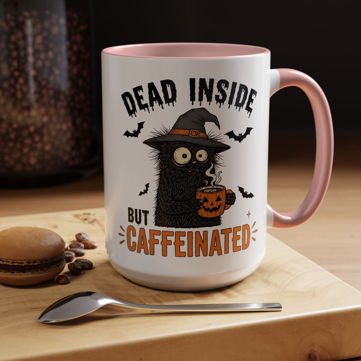 Dead Inside But Caffeinated Halloween Coffee Mug