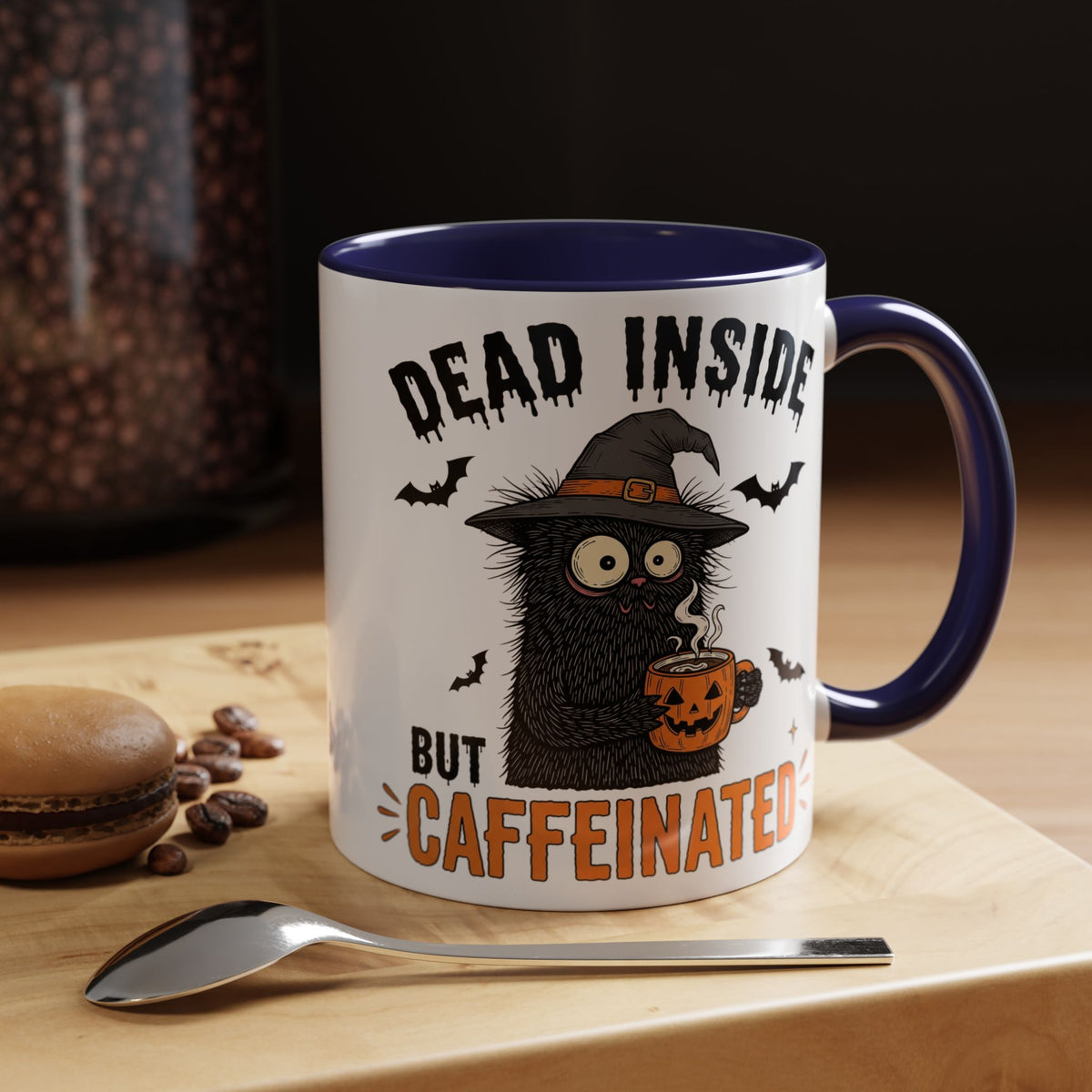 Dead Inside But Caffeinated Halloween Coffee Mug