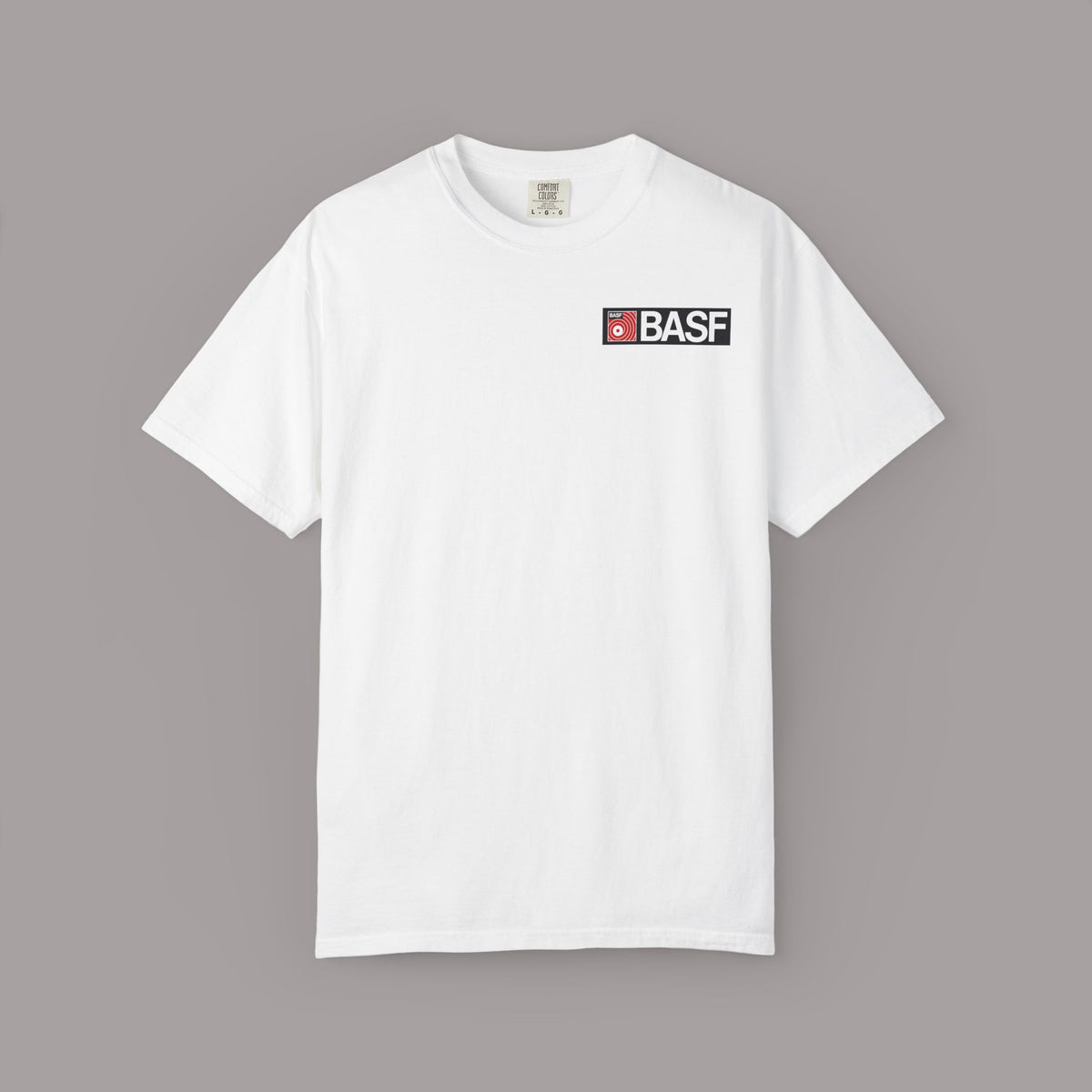 Vintage BASF 90 Retro Cassette Label Graphic Tee