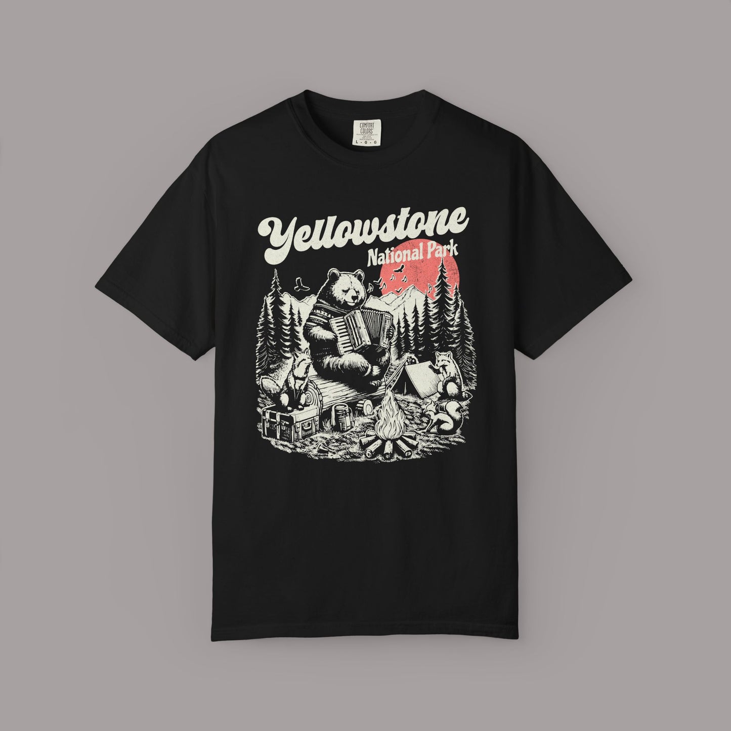 Yellowstone National Park Bear Camping T-Shirt
