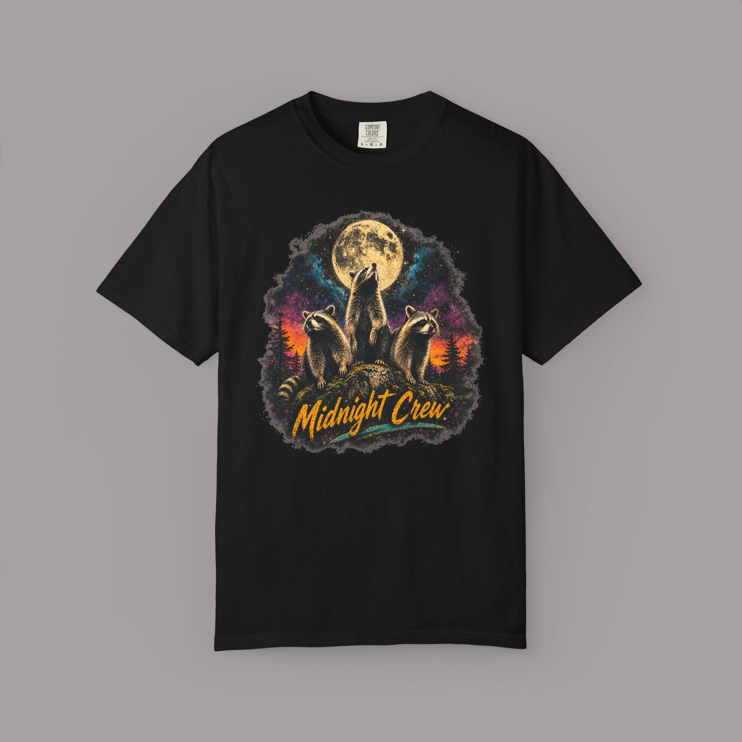 Retro Midnight Crew Raccoon T-shirt