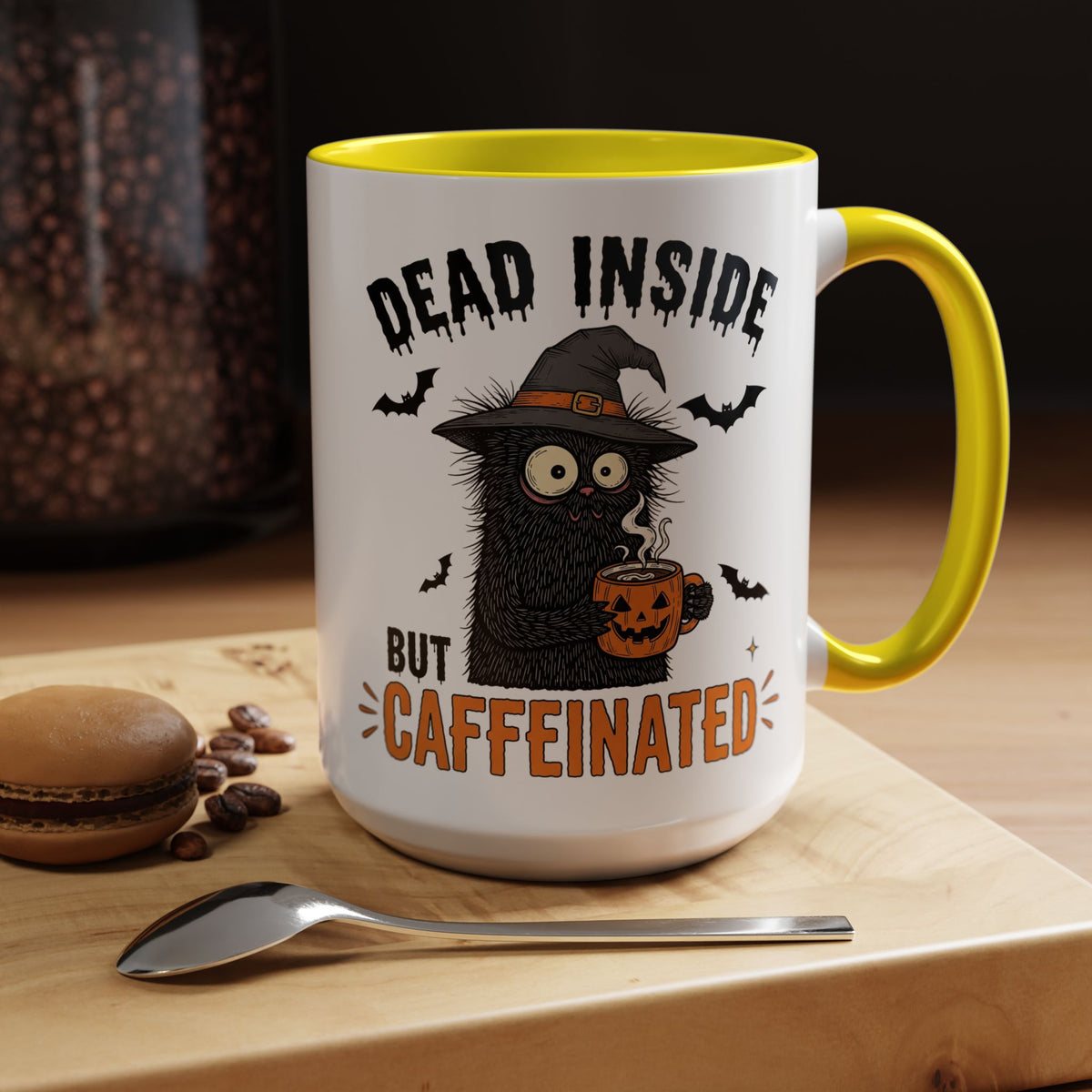 Dead Inside But Caffeinated Halloween Coffee Mug