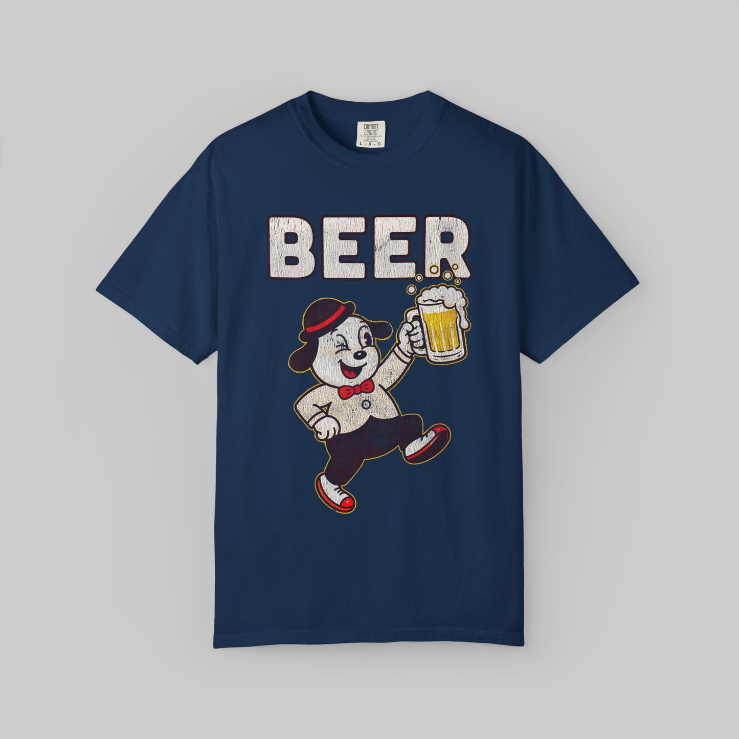 Retro Beer Mascot Vintage Graphic T-Shirt