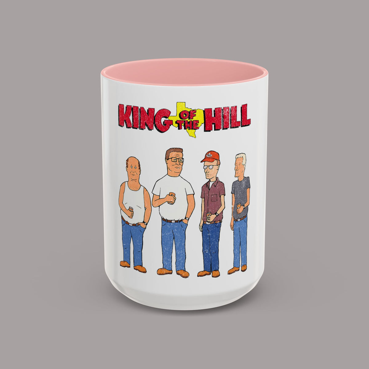 King of the Hill Characters Accent Coffee Mug – 15oz Cartoon TV Show Gift
